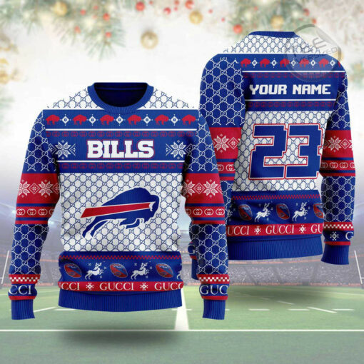 Buffalo Bills Gucci Ugly Christmas 3D Sweater