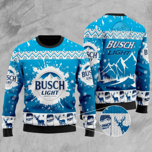 Busch Light 3D Ugly Christmas Sweater 2022 Design II