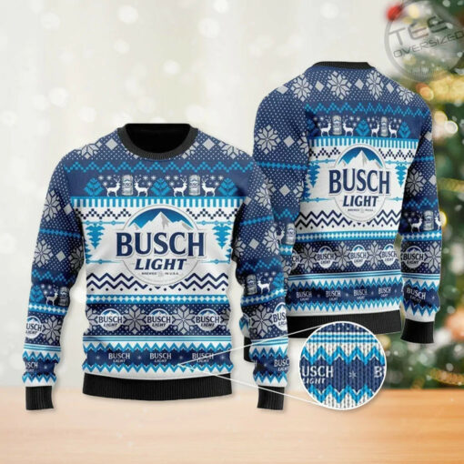 Busch Light 3D Ugly Christmas Sweater 2022 Design III