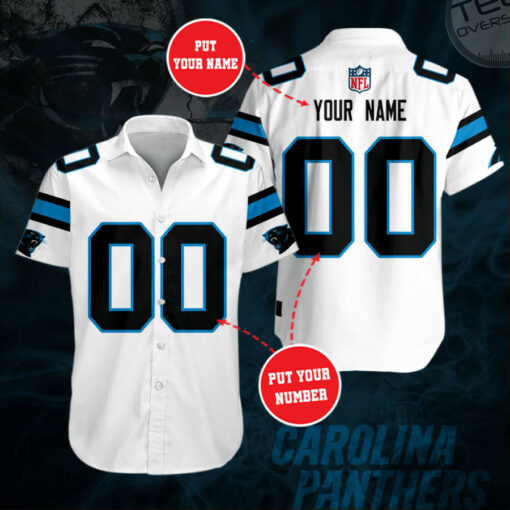 Carolina Panthers 3D Short Sleeve Dress Shirt 04
