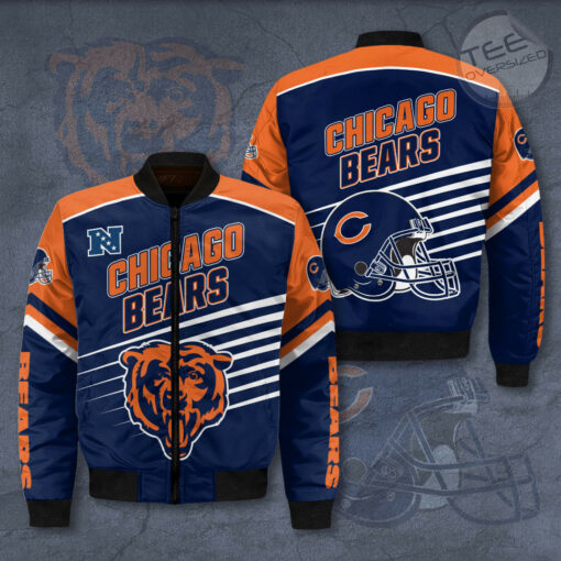 Chicago Bears 3D Bomber Jacket 01