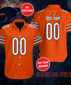 Chicago Bears 3D Short Sleeve Dress Shirt 03