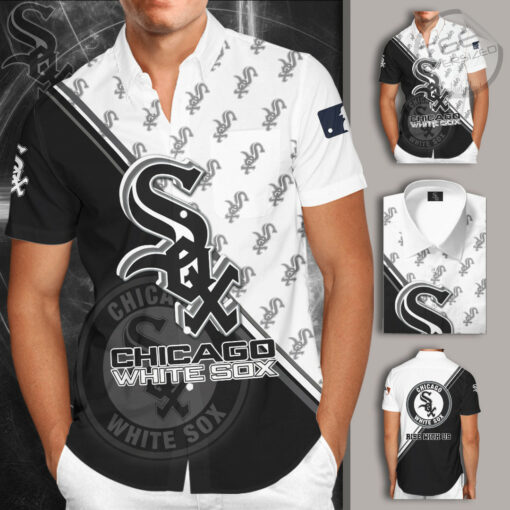 Chicago White Sox 3D Sleeve Dress Shirt 01
