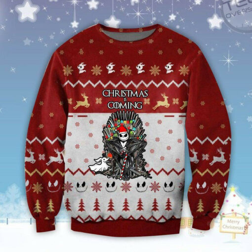 Christmas Is Coming Nightmare Ugly Christmas 3D Sweater