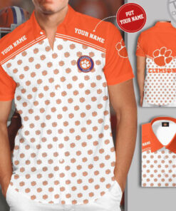 Clemson Tigers 3D Short Sleeve Dress Shirt 03
