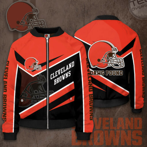 Cleveland Browns 3D Bomber Jacket 02