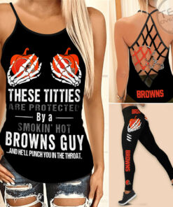 Cleveland Browns Hollow Tank Top Leggings 04