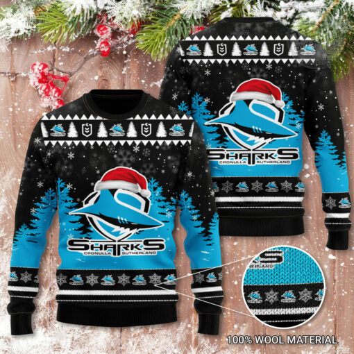 Cronulla Sutherland Sharks 3D Christmas Sweater 2022