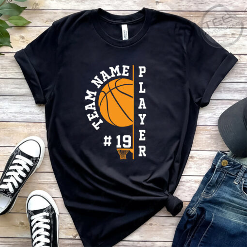 Custom Basketball Black Oversized T shirt