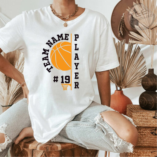 Custom Basketball White Oversized T shirt
