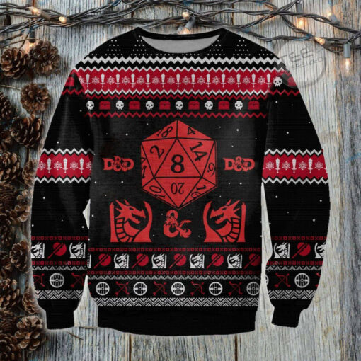 D Dragon Men For Autism White Extra Large Ugly Christmas 3D Sweater