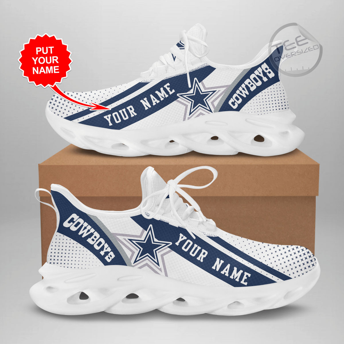 Dallas Cowboy custom sneaker - NFL shoes - Oversized Tee | Over Sized ...