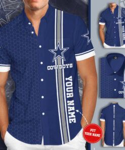 Dallas Cowboys 3D Short Sleeve Dress Shirt 01