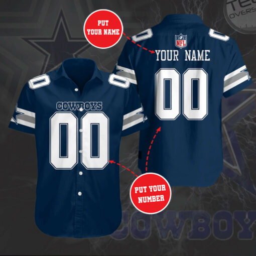 Dallas Cowboys 3D Short Sleeve Dress Shirt 05