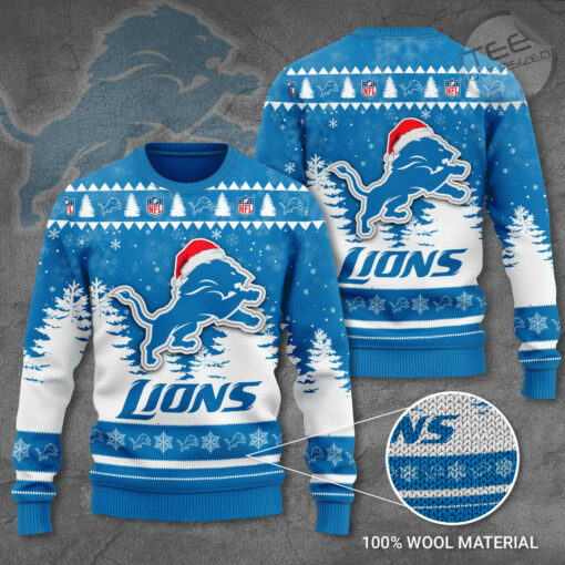 Detroit Lions 3D Ugly Sweater