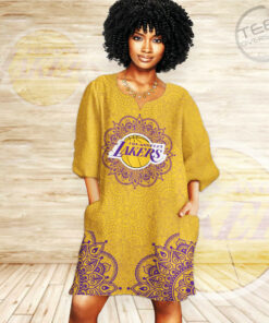 FAN designed Los Angeles Lakers LAL NBA Dashiki Dress