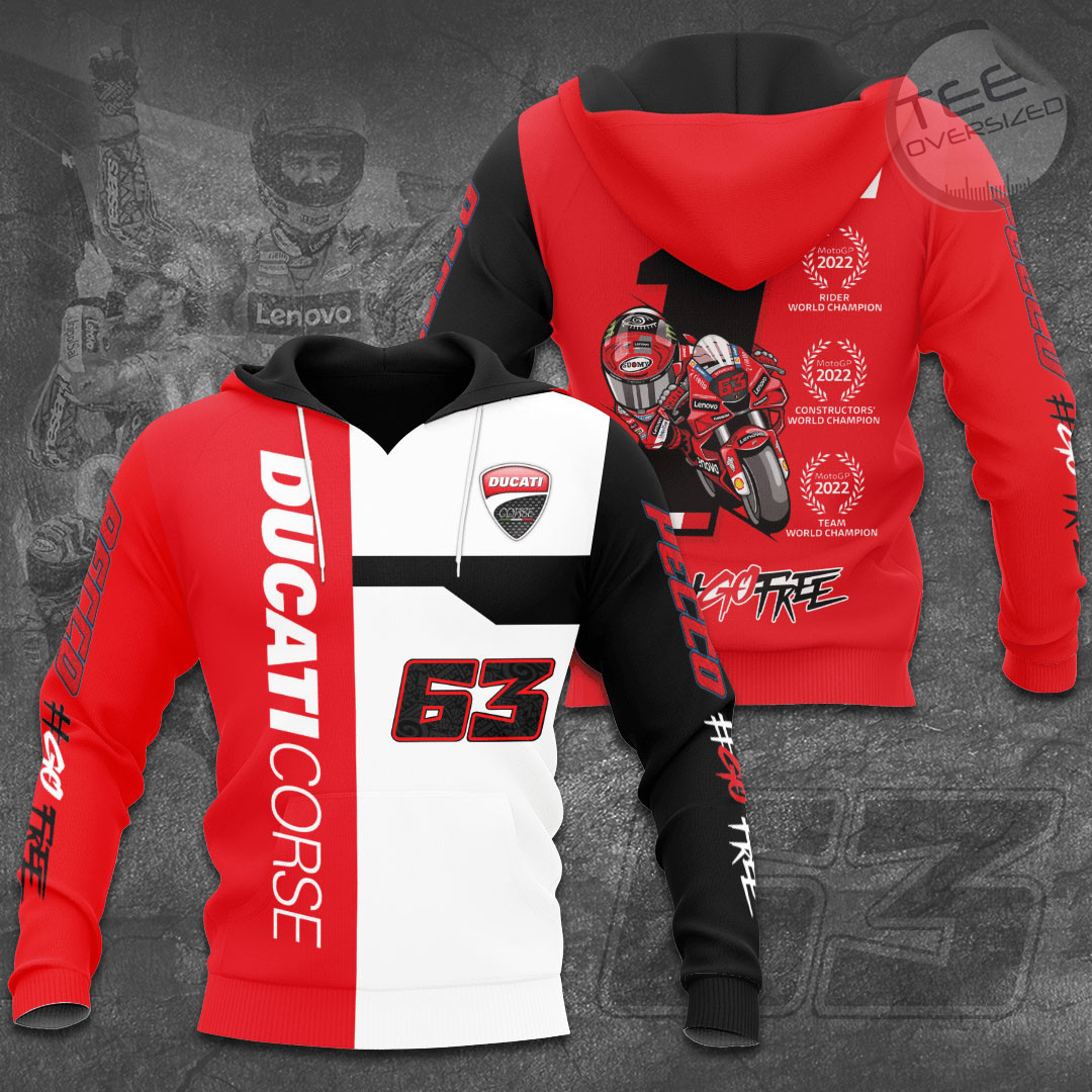 Francesco Bagnaia T-shirt, hoodie 2022 3D - MotoGP clothes ...