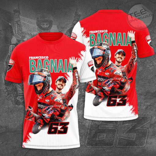 Francesco Bagnaia x Ducati Lenovo 3D T shirt