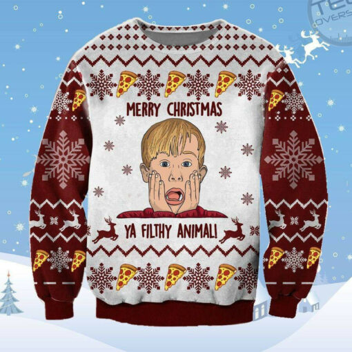 Funny Christmas Merry Ya Filthy Kevin Ugly Christmas 3D Sweater