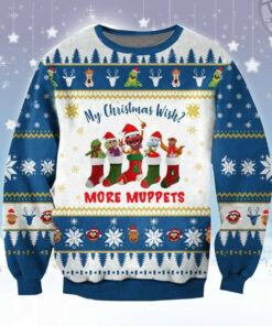 Funny Christmas Wish More Muppets Ugly Christmas 3D Sweater