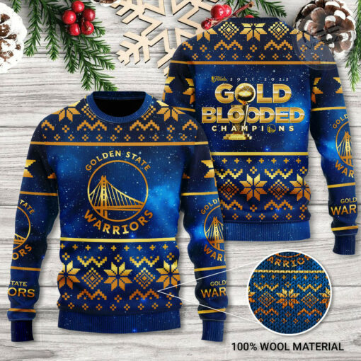 Golden State Warriors Champions 3D Ugly Sweater
