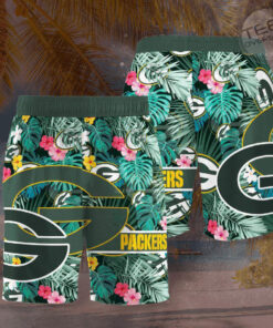 Green Bay Packers 3D Hawaiian Shirt Hawaiian Shorts 02
