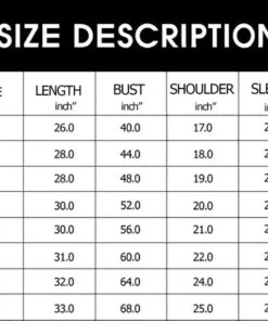 Hoodie Sizechart 2022