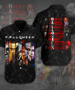 Horror Movies Halloween Sleeve Dress Shirt 003