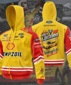 Joey Logano 3D zip up hoodie
