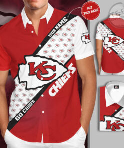 Kansas City Chiefs 3D Short Sleeve Dress Shirt 06