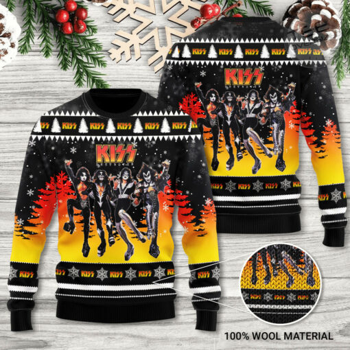 Kiss Band Christmas 3D Sweater