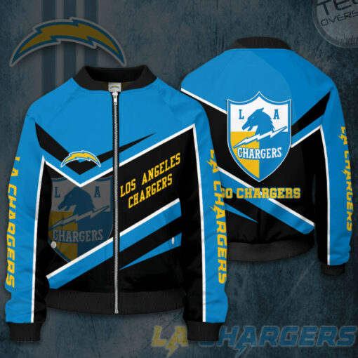 Los Angeles Chargers 3D Bomber Jacket 03