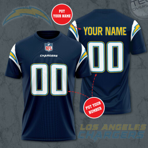 Los Angeles Chargers 3D T shirt 01