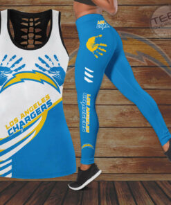 Los Angeles Chargers Hollow Tank Top Leggings