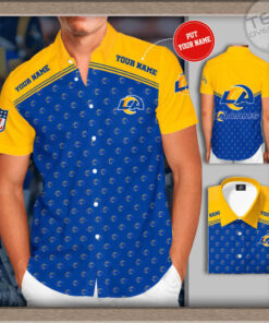 Los Angeles Rams 3D Short Sleeve Dress Shirt 02