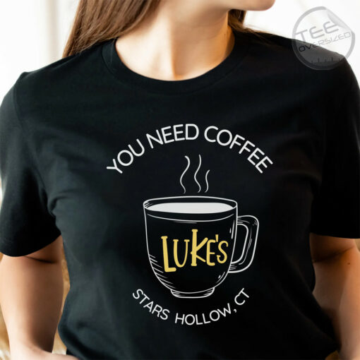 Lukes Coffee Black Oversized T shirt