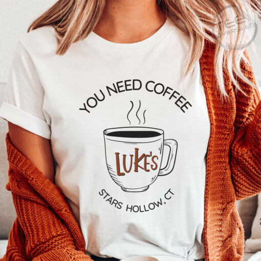 Lukes Coffee White Oversized T shirt
