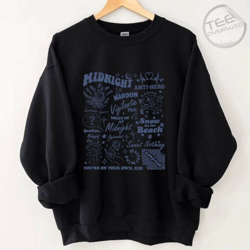 Meet Me At Midnight Oversized Sweatshirt Black