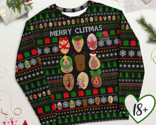 Men Vagina Vulva Dirty Ugly Christmas 3D Sweater scaled 1