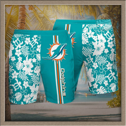 Miami Dolphins 3D Hawaiian Shorts 01