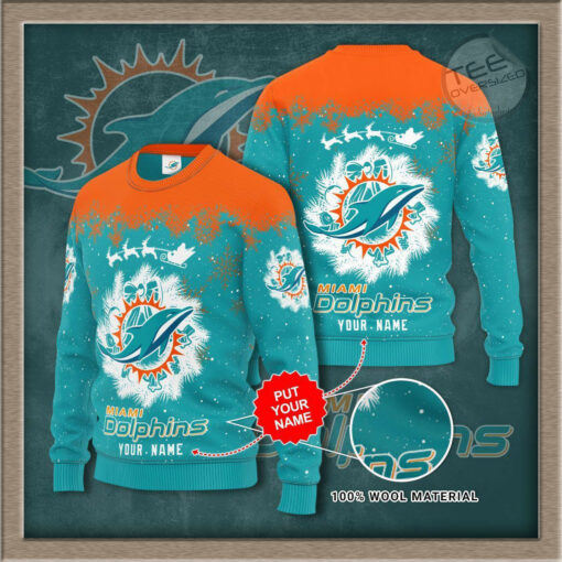 Miami Dolphins 3D sweater 02