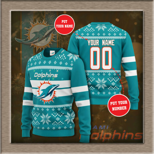 Miami Dolphins 3D sweater 04