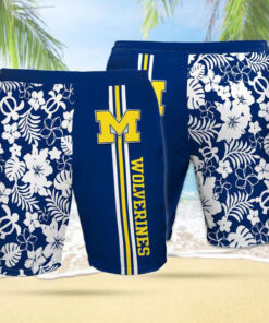 Michigan Wolverines 3D Hawaiian Shorts