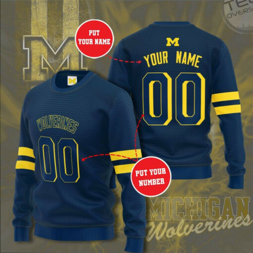 Michigan Wolverines 3D Sweatshirt 04