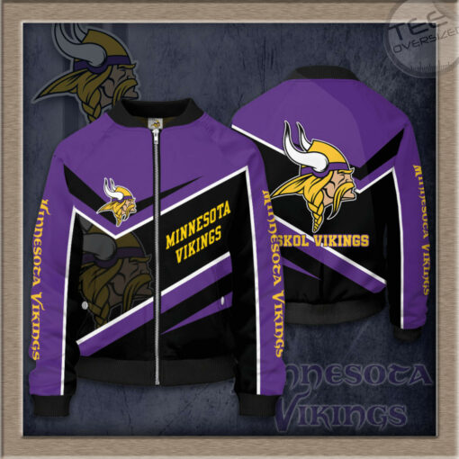 Minnesota Vikings 3D Bomber Jacket 04