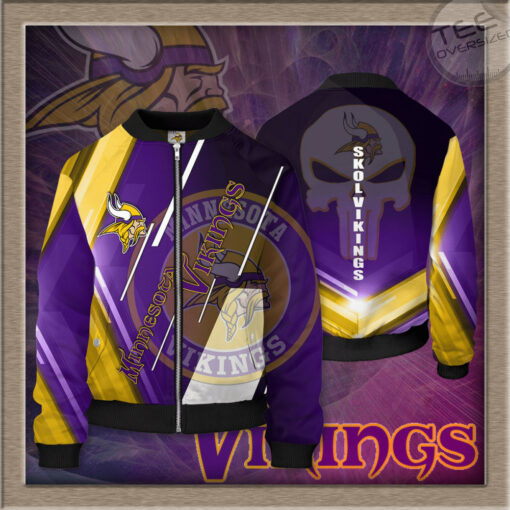 Minnesota Vikings 3D Bomber Jacket 05