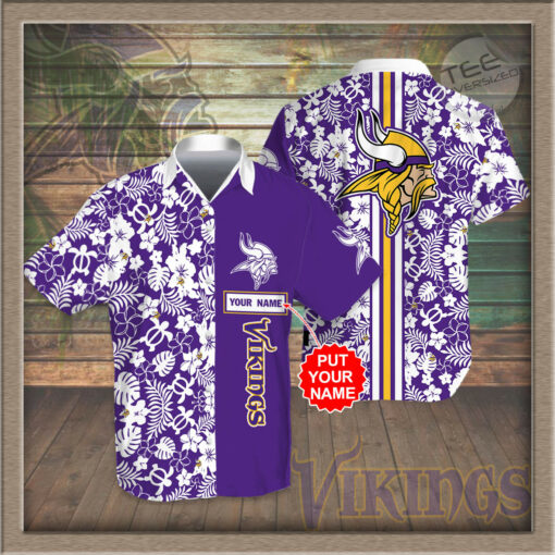 Minnesota Vikings 3D Hawaiian Shirt 01