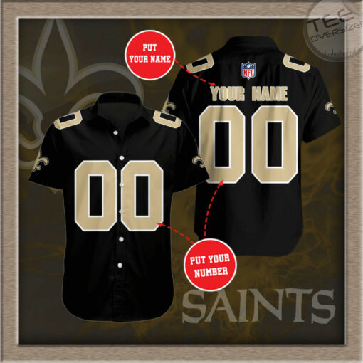 New Orleans Saints 3D Short Sleeve Dress Shirt 4
