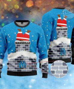 Olympique Marseille Christmas 3D Sweater 2022