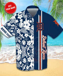 Personalised Detroit Tigers Hawaiian Shirt